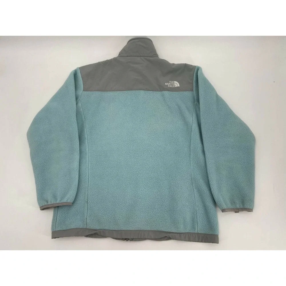 The North Face Gray/Light Green Jacket Girls‎ Size XL Fleece